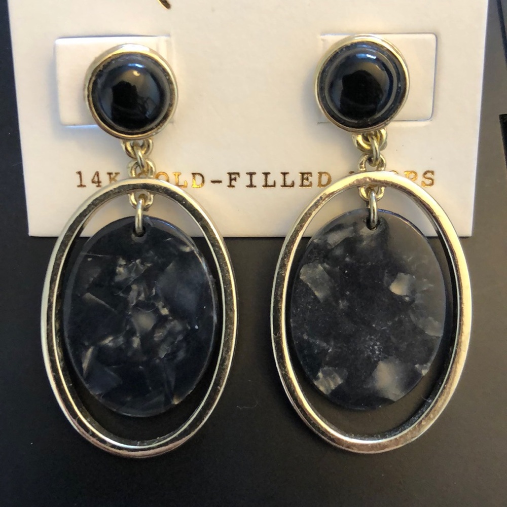LOFT Marbleized Drop Earrings